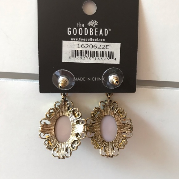 Coco Carmen Women Drop Earrings Gold Clr/Wht Beads - Picture 5 of 8